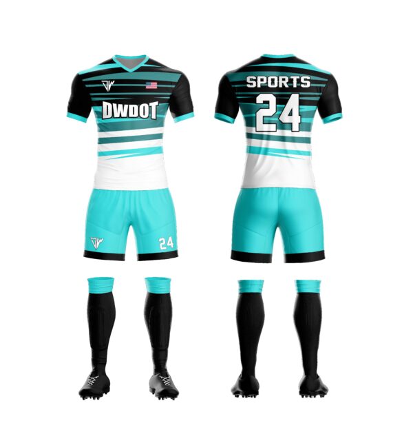 Robust-Custom Soccer V-Neck Full Uniform Sublimated Design
